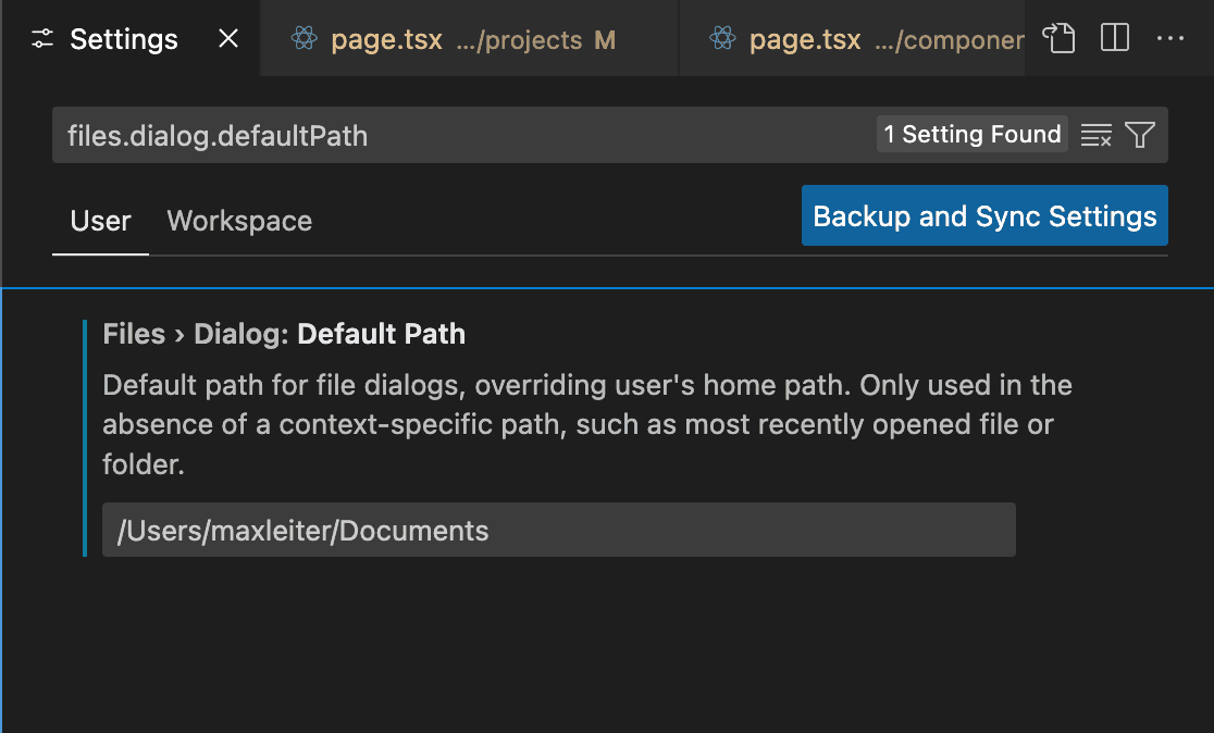 VS Code settings